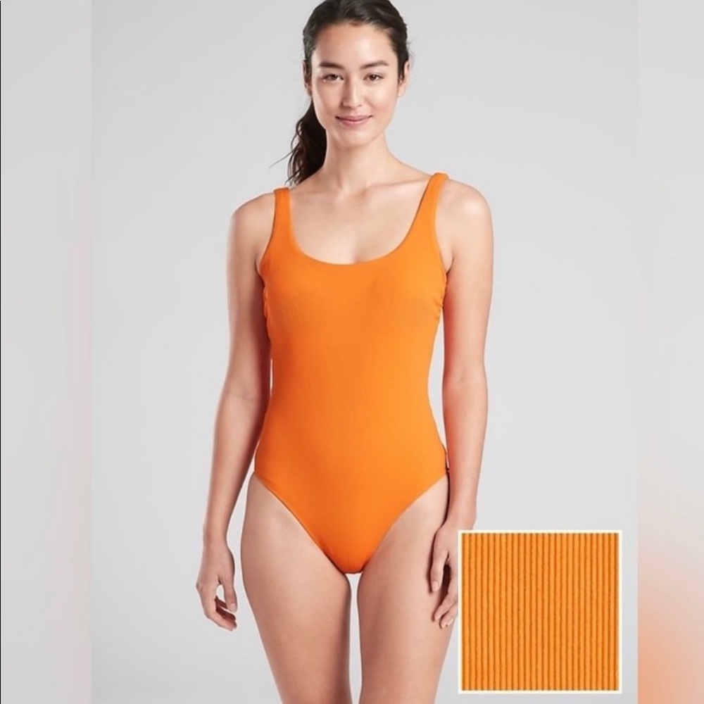 ATHLETA Vibrant Orange One-piece bathing suit